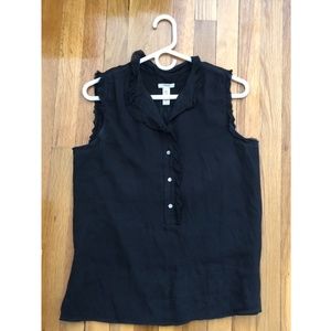 J. Crew crepe black blouse